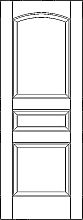RP-3050 eased arch 3-panel door