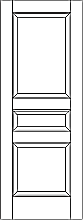 RP-3070 3-panel door line drawing