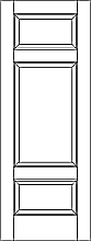 RP-3100 3-panel door with raised panels