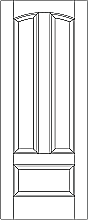 RP-3110-8    8ft door eased arch 3-panel with raised panels