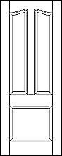 RP-3120 door line drawing eyebrow arch 3-panel with raised panels