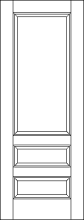 RP-3130-8 3-panel door 8ft high