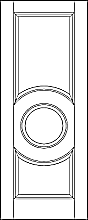 RP-3140 Circle 3-panel door with raised panels