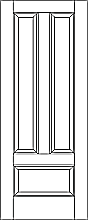 RP-3190 door line drawing 3-panel with raised panels