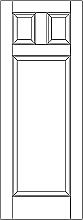 RP-3290 3-panel doors with raised panels line drawing