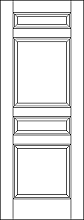 RP-4060 4-panel door with raised panels line drawing