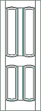 RP-4160 Traditional 4-panel with eased arches on top and bottom of all 4 panels