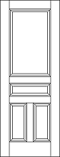 RP-4200 4-panel doors with raised panels line drawing
