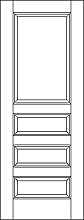 RP-4210 4-panel doors with raised panels line drawing