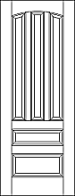 RP-5040 eased arch 5-panel with raised panels