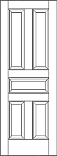 RP-5060 Traditional 5-panel interior door with raised panels