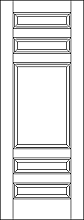 RP-5080 5-panel wood doors with raised panels