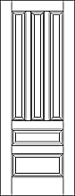 RP-5090 5-panel interior wood doors with raised panels