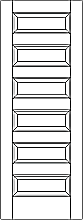 RP-6110 Horizontal 6-panel wood doors with raised panels