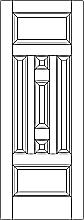 RP-7010 7-panel wood doors with raised panels