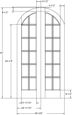 Poplar 10-Lite Double Doors