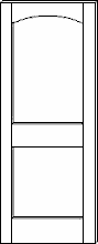 SWFP-2030 Flat Panel Arch 2-Panel Solid Wood Doors