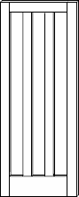 SWFP-3010 Flat Panel Vertical 3-Panel Doors