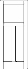 SWFP-3240 Flat Panel Traditional 3-Panel Solid Wood Doors