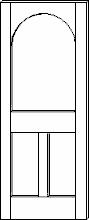 SWFP-3260 Flat Panel Round Top 3-Panel Solid Wood Doors