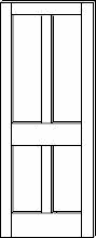 SWFP-4000 Flat Panel Traditional 4-Panel Solid Wood Doors