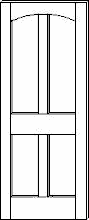 SWFP-4050 Flat Panel Arch 4-Panel Solid Wood Doors