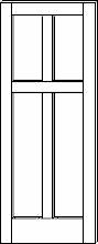 SWFP-4240 Flat Panel Reverse 4-Panel Solid Wood Doors