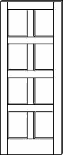 SWFP-8000 Flat Panel Traditional 8-Panel Solid Wood Doors