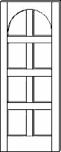 SWFP-8010 Flat Panel Round Top 8-Panel Solid Wood Doors