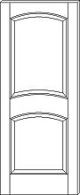 RP-2051 Traditional 2-Panel Arch Top & Lock-Rail Door