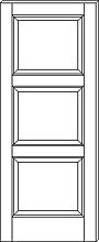 RP-3000 Contemporary 3-Panel Door