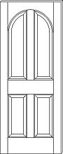 RP-4070 Traditional 4-Panel Round Top Door