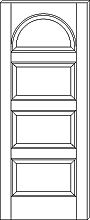 RP-4210 Contemporary 4-Panel Round Top Door