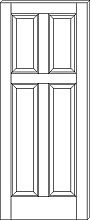 RP-4240 Reverse 4-Panel Door