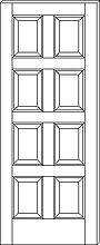 RP-8000 8-Panel Door