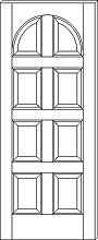 RP-8010 8-Panel Round Top Door