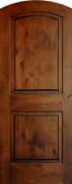 Knotty Alder True Arch 2-Panel Interior Door