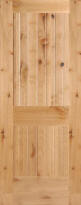 Knotty Alder 2-Panel V-Grooved Interior Door