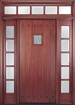 MIAHTC800 Craftsman Style Exterior Door with Optional Matching Sidelites and Transom