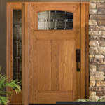 RV-4912 White Oak Exterior Door with 4901-C Sidelite adn Traditions Glass