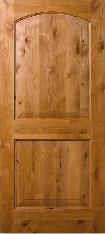 Knotty Alder Arch 2-Panel Wood Interior Doors