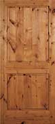 Knotty Alder Arch 2-Panel V-Grooved Interior Door