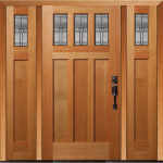 4362 Doug Fir Exterior Door with 4961 Sidelights and Traditions Glass