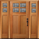 RV-4462 Douglas Fir Exterior Door with 4462 Sidelites and Prairie Glass