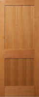 Vertical Grain Douglas Fir 2-panel Interior Wood Doors with Flat Panels and Square Sticking