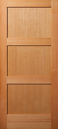 Vertical Grain Douglas Fir Equal 3-panel Interior Wood Door