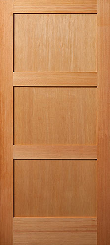 Vertical Grain Douglas Fir Equal 3-panel Interior Wood Door Vertical Grain Douglas Fir Equal 3-panel Interior Wood Door