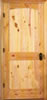 Knotty Pine Flat 2-Panel Arch-Top Interior Door